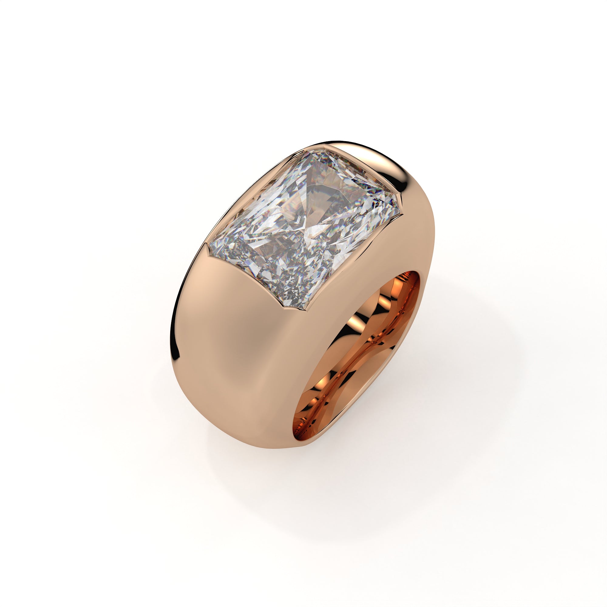 The Diane Lux - 8 Carat Radiant Diamond Solitaire Ring