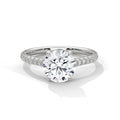 Diamond ring with a white background