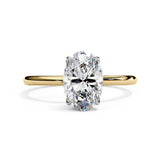 Lab Grown Diamond Oval Solitaire Engagement Ring