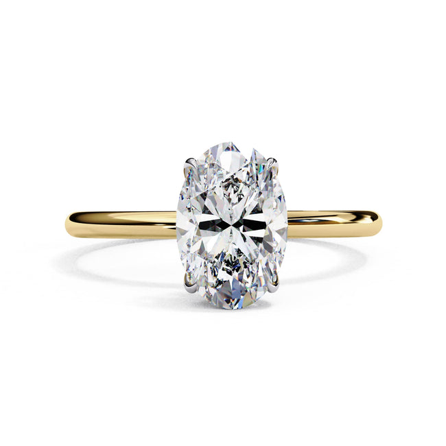 Lab Grown Diamond Oval Solitaire Engagement Ring
