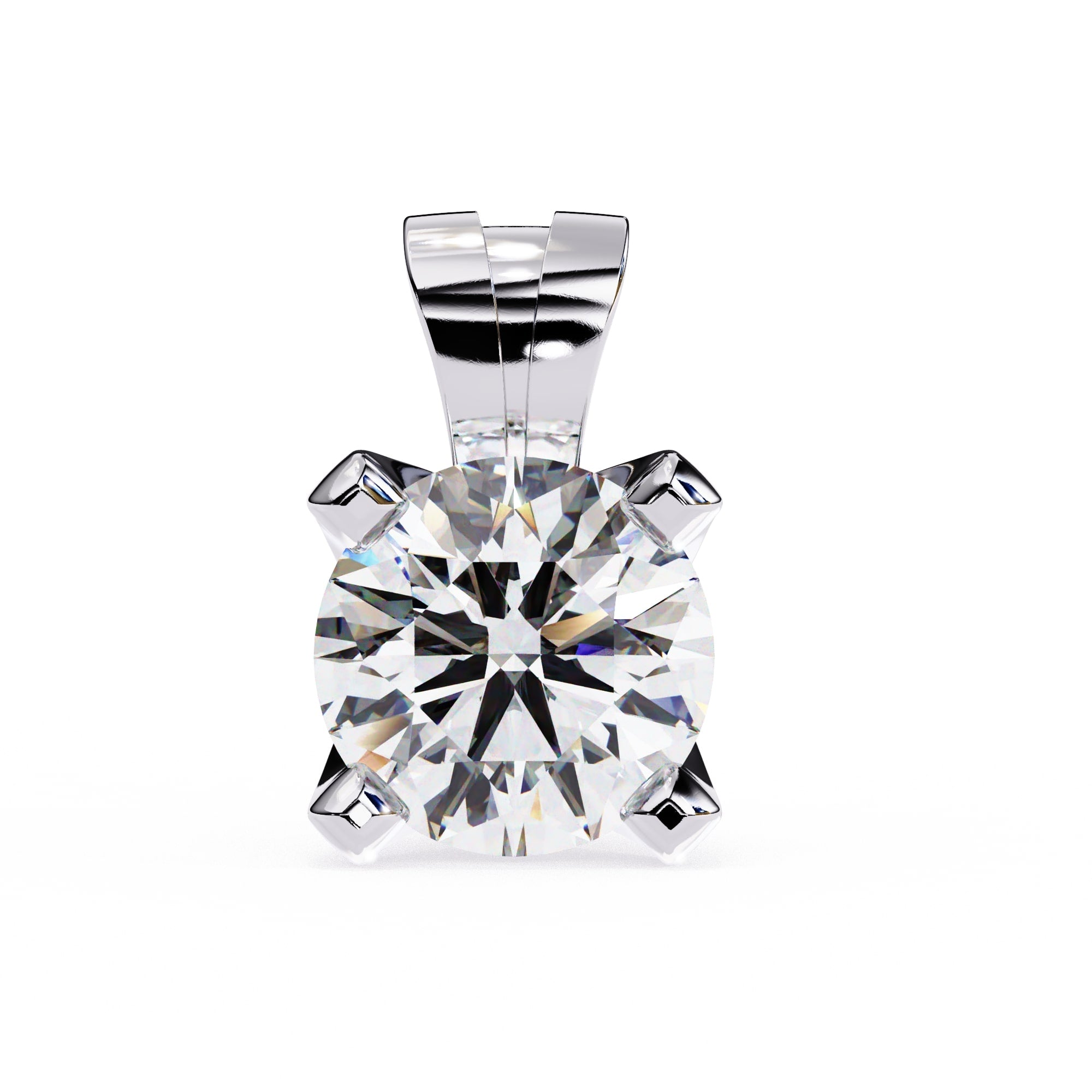 Diamond pendant on a white background