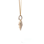 Necklace with a gold pendant on a white background