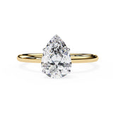 0.89 Carat Lab Grown Pear Shaped Diamond Solitaire Engagement Ring