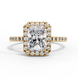 2.92 Carat Luxury Radiant Cut Lab Grown Halo Diamond Ring