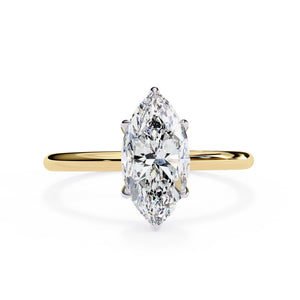 0.82 Carat Marquise Cut Lab Grown Diamond 6 Prong Engagement Ring