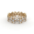 Gold bracelet with diamond accents on a white background