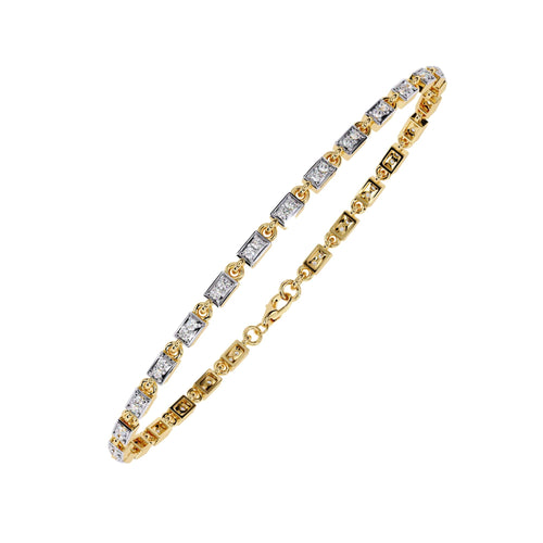 Gold bracelet on a white background