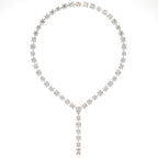 Diamond necklace on a white background