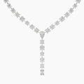 Diamond necklace on a white background