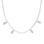 Oval Cut Lab Grown Diamond Chain Necklace