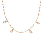 Oval Cut Lab Grown Diamond Chain Necklace