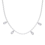 Oval Cut Lab Grown Diamond Chain Necklace