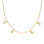 Oval Cut Lab Grown Diamond Chain Necklace