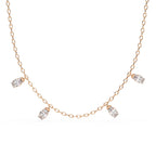 Oval Cut Lab Grown Diamond Chain Necklace