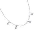 Oval Cut Lab Grown Diamond Chain Necklace