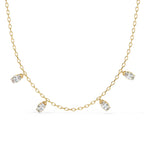 Oval Cut Lab Grown Diamond Chain Necklace