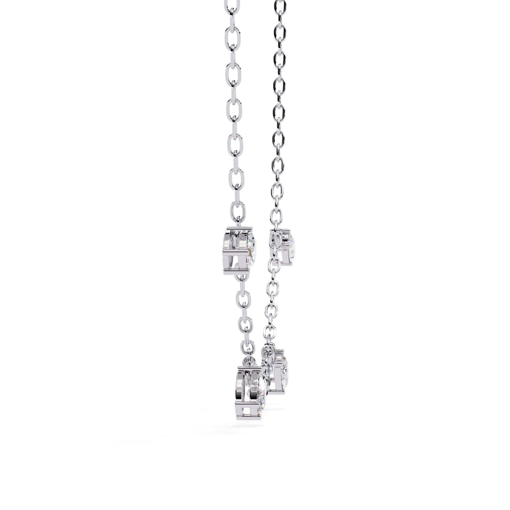 Oval Cut Lab Grown Diamond Chain Necklace