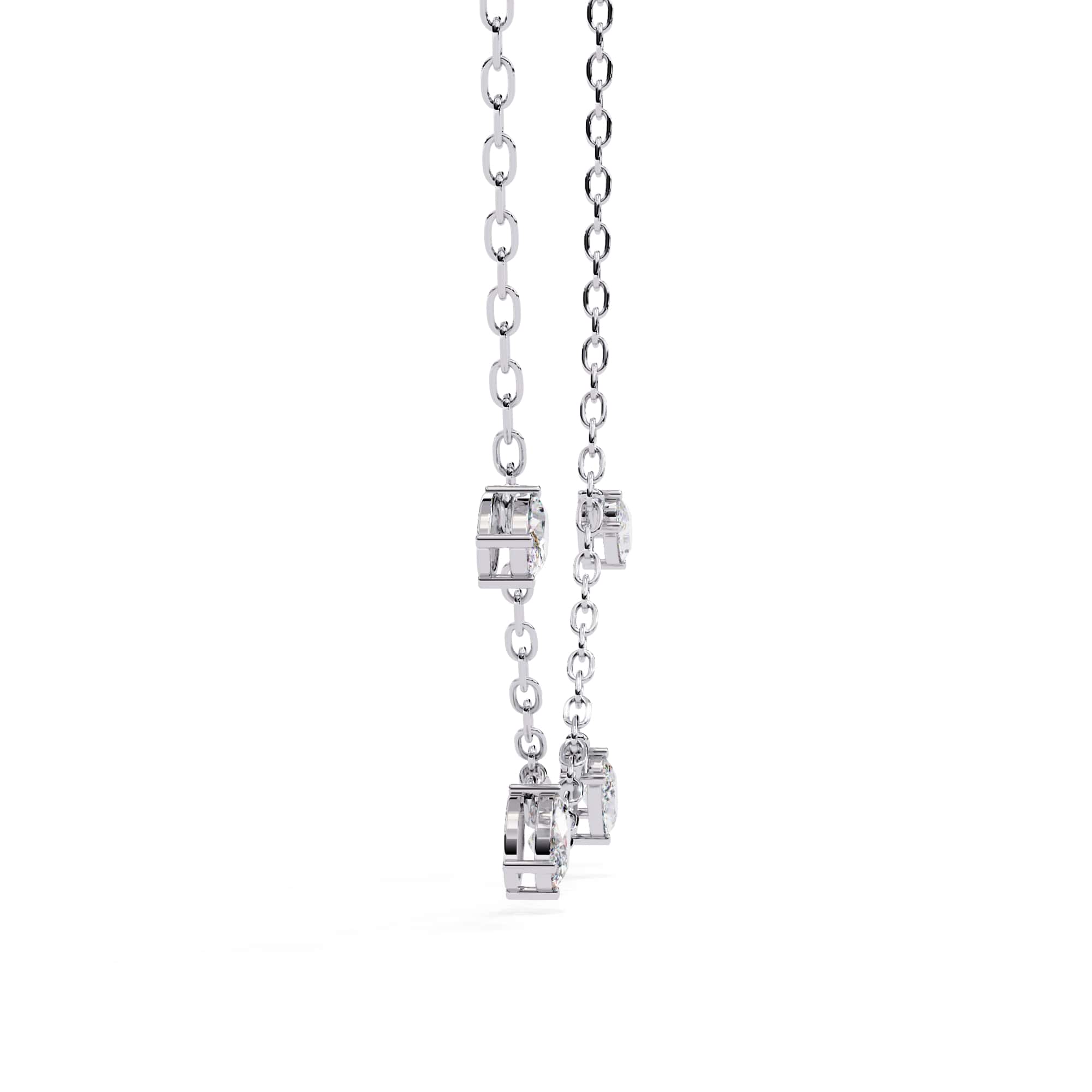 Oval Cut Lab Grown Diamond Chain Necklace