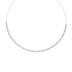 Round And Oval Cut Diamond Chain Necklace