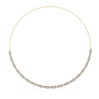 Round And Oval Cut Diamond Chain Necklace