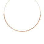 Round And Oval Cut Diamond Chain Necklace