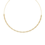 Round And Oval Cut Diamond Chain Necklace