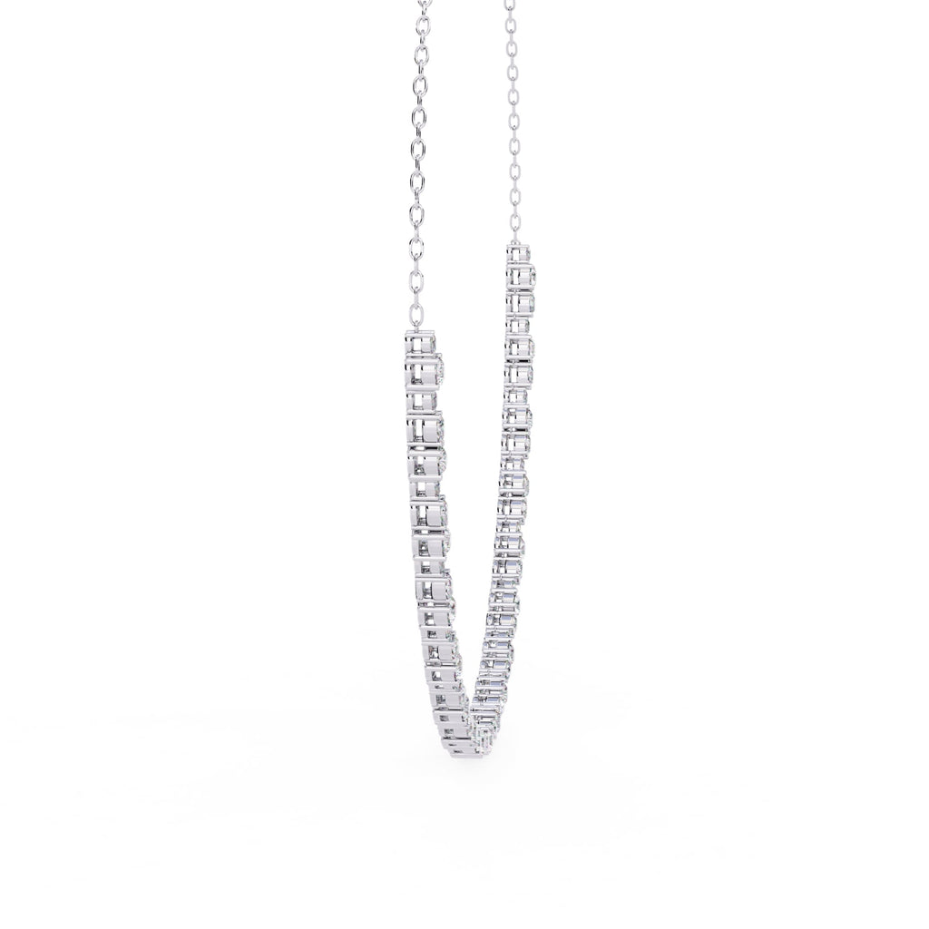 Round And Oval Cut Diamond Chain Necklace