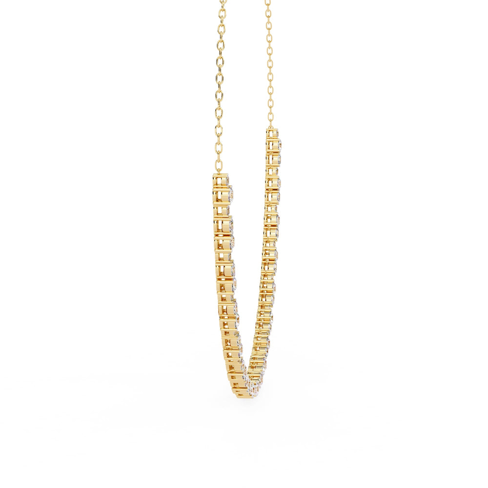 3.24 Carat Round And Oval Cut Lab Diamond Tennis Necklace