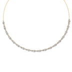 Round And Oval Cut Diamond Chain Necklace