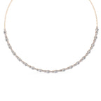 Round And Oval Cut Diamond Chain Necklace