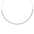 3.24 Carat Round And Oval Cut Lab Diamond Tennis Necklace