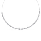 Round And Oval Cut Diamond Chain Necklace