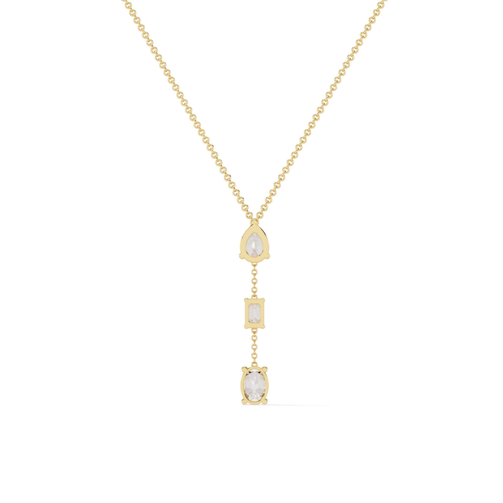 Modern Multi Shape Lab Diamond Necklace