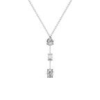 Multi Shape Lab Grown Diamond Drop Necklace