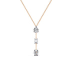Multi Shape Lab Grown Diamond Drop Necklace