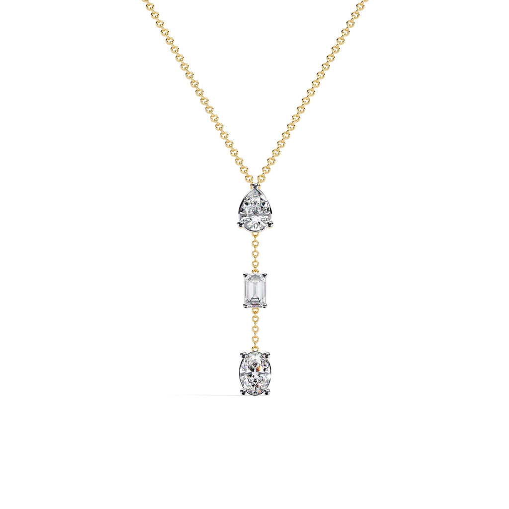 Modern Multi Shape Lab Diamond Necklace
