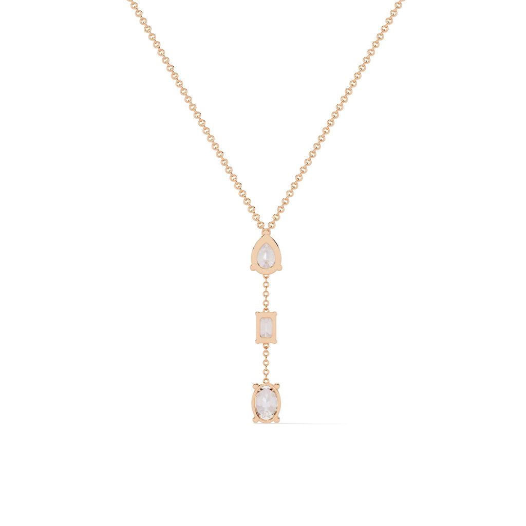Modern Multi Shape Lab Diamond Necklace