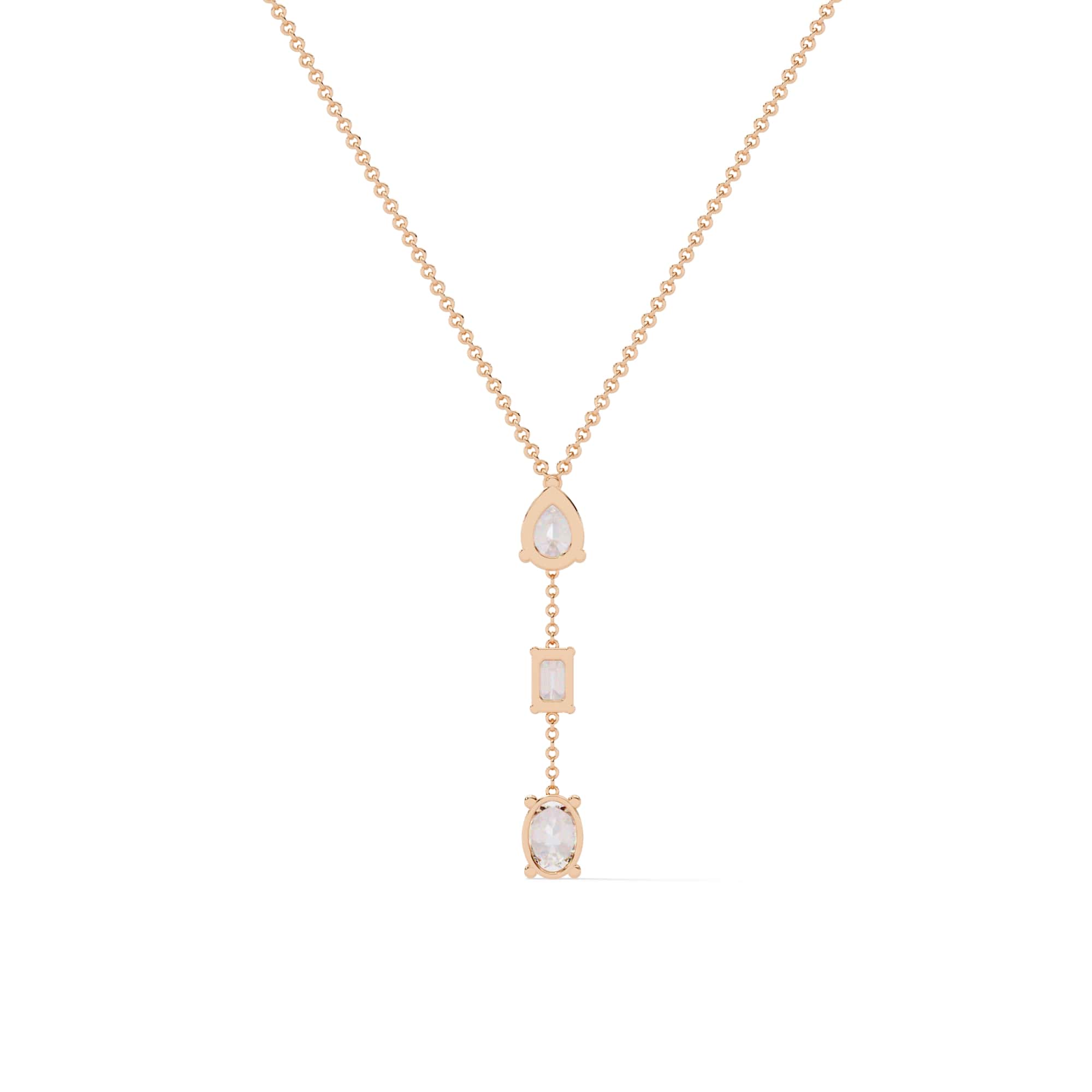 Modern Multi Shape Lab Diamond Necklace