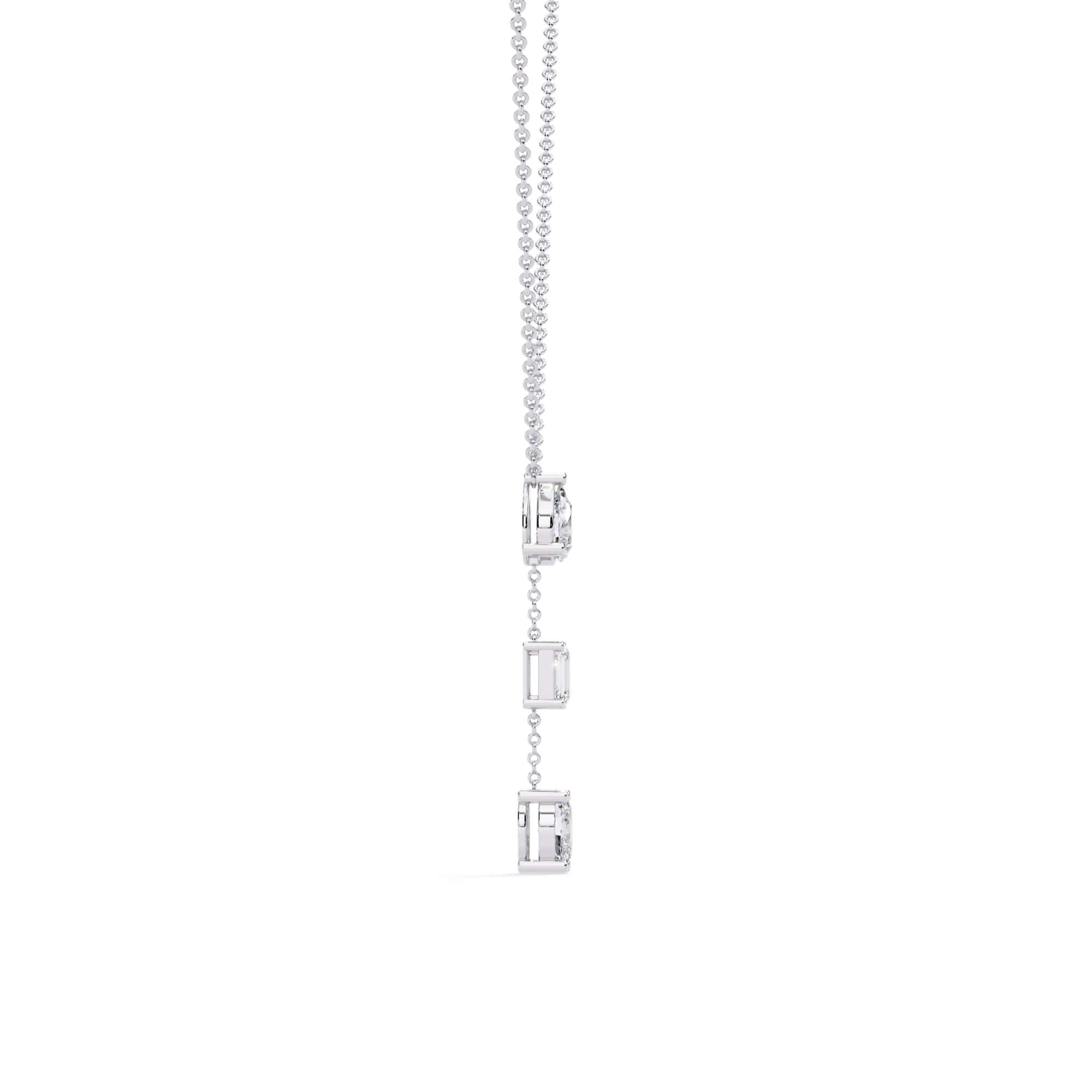Modern Multi Shape Lab Diamond Necklace