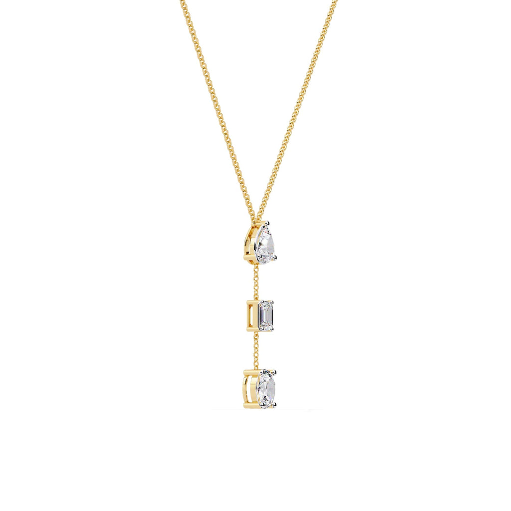 Modern Multi Shape Lab Diamond Necklace