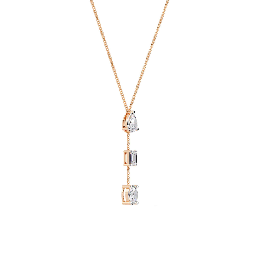 Modern Multi Shape Lab Diamond Necklace