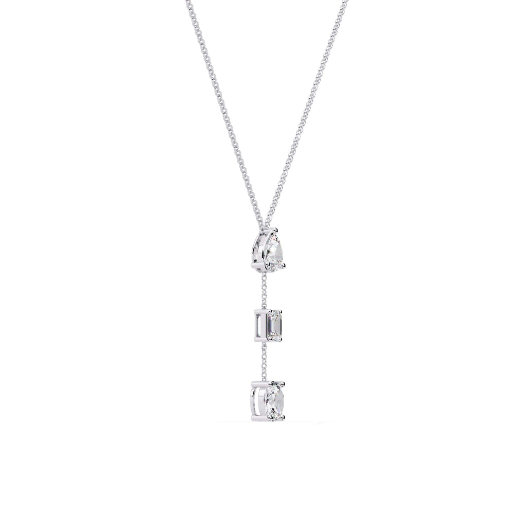 Modern Multi Shape Lab Diamond Necklace