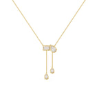 Fancy Multi Shape Drop Diamond Necklace
