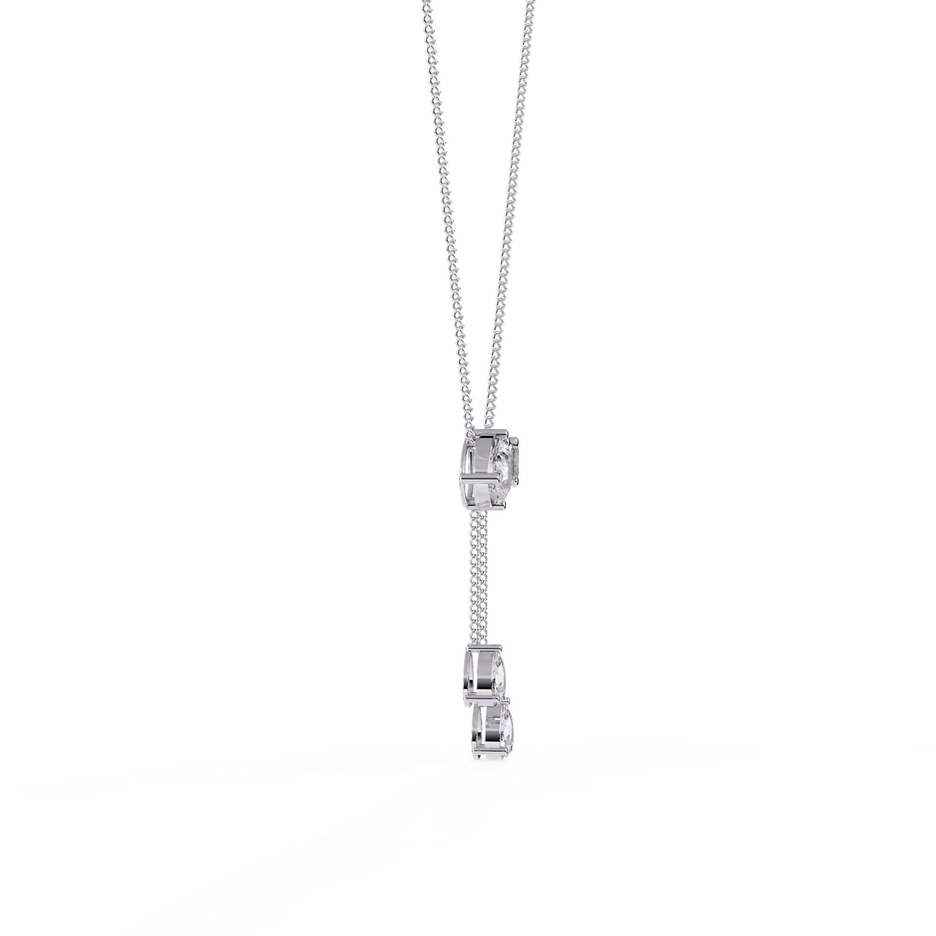 Fancy Multi Shape Drop Diamond Necklace