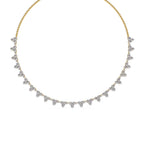 Unique Round Cut Lab Diamond Floral Necklace
