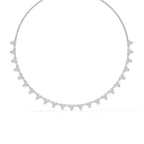 Unique Round Cut Lab Diamond Floral Necklace