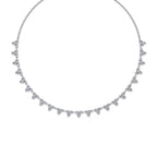 Unique Round Cut Lab Diamond Floral Necklace