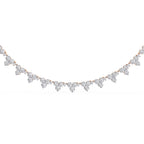 Unique Round Cut Lab Diamond Floral Necklace