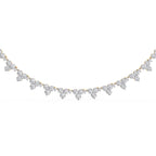 Unique Round Cut Lab Diamond Floral Necklace