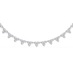 Unique Round Cut Lab Diamond Floral Necklace